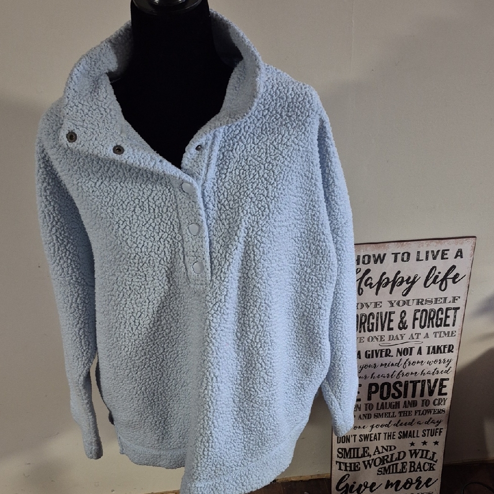 AERIE Teddy Bear Fleece Sweater Ladies Size Large
